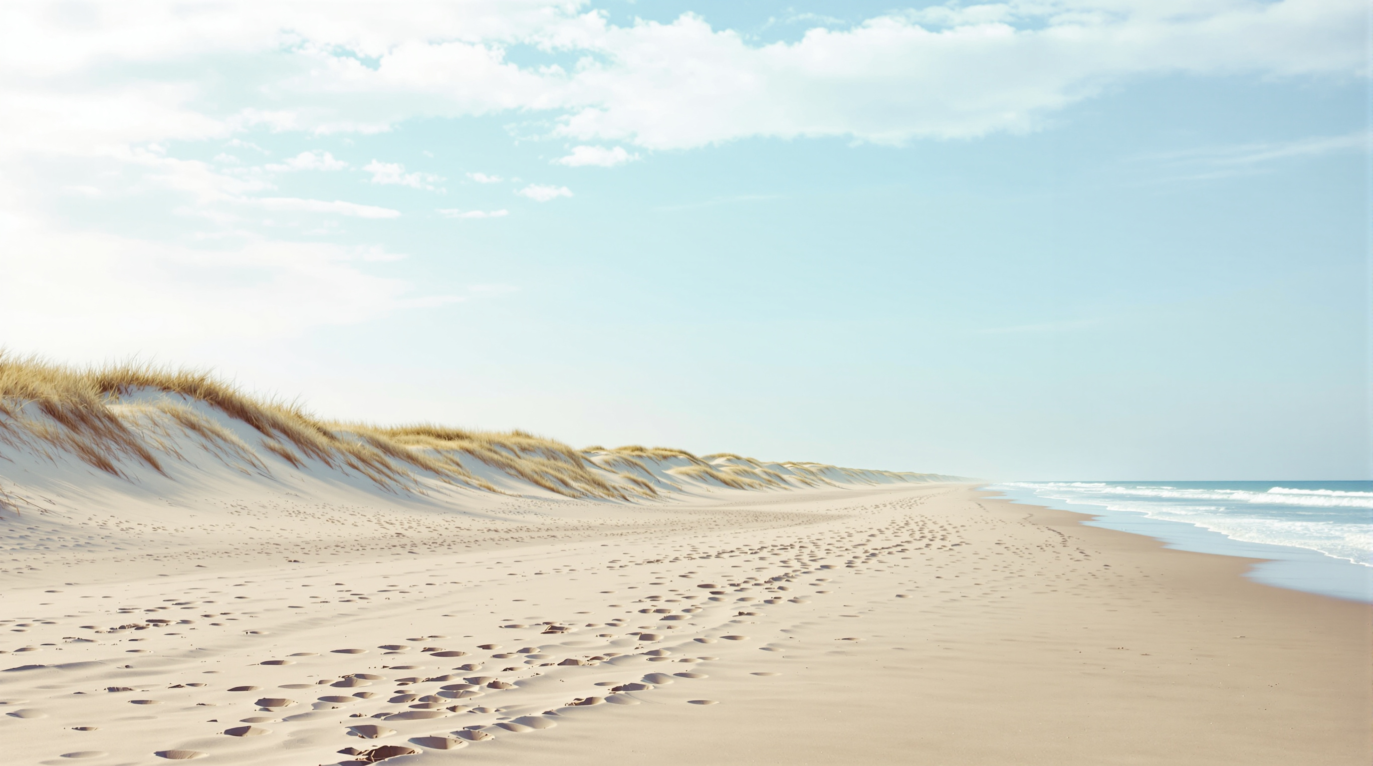 Undeveloped dunes and shoreline of Ocracoke Island